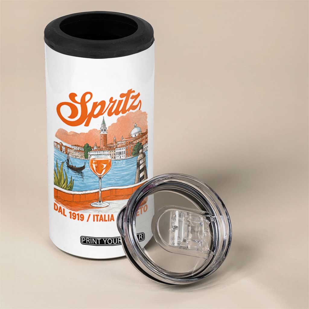 Spritz Veneto 4 in 1 Can Cooler Tumbler Italia Vintage Orange Wine Cocktail Dal 1919