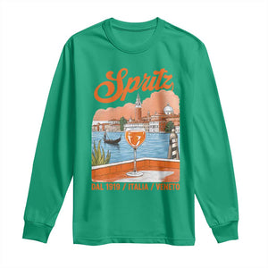 Spritz Veneto Long Sleeve Shirt Italia Vintage Orange Wine Cocktail Dal 1919