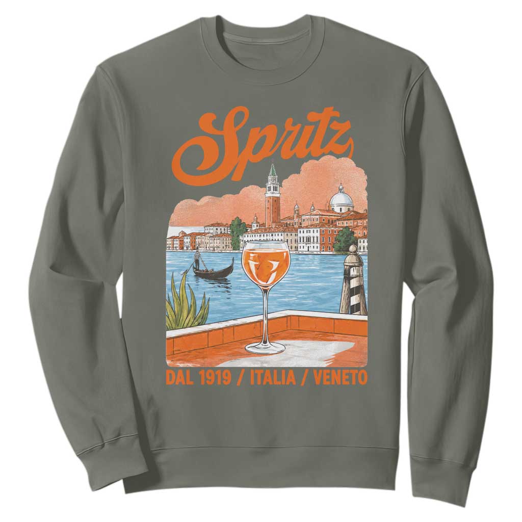 Spritz Veneto Sweatshirt Italia Vintage Orange Wine Cocktail Dal 1919