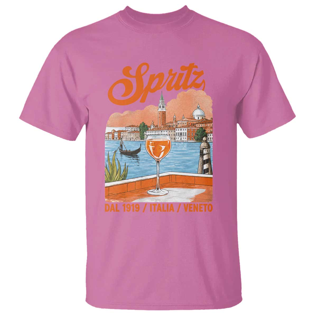Spritz Veneto T Shirt Italia Vintage Orange Wine Cocktail Dal 1919