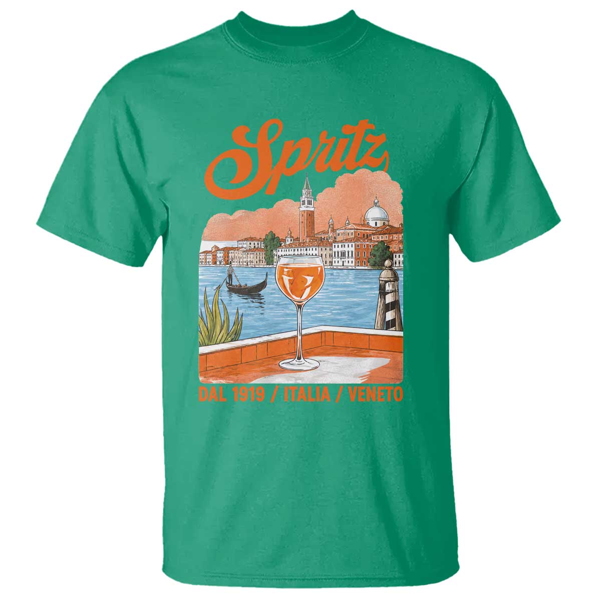 Spritz Veneto T Shirt Italia Vintage Orange Wine Cocktail Dal 1919