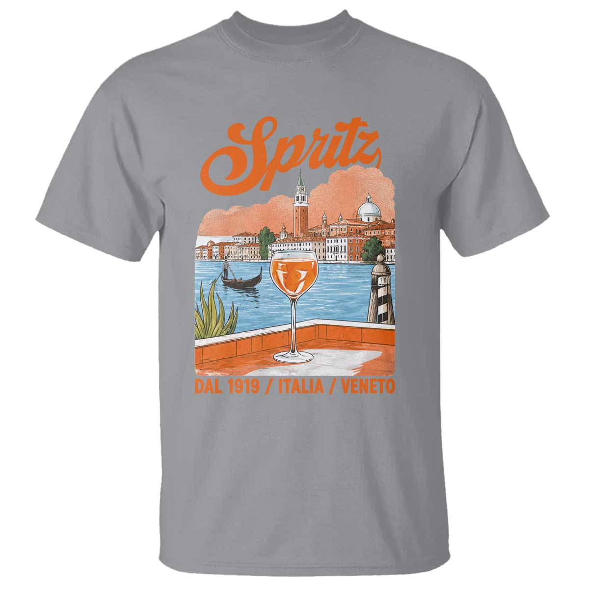 Spritz Veneto T Shirt Italia Vintage Orange Wine Cocktail Dal 1919