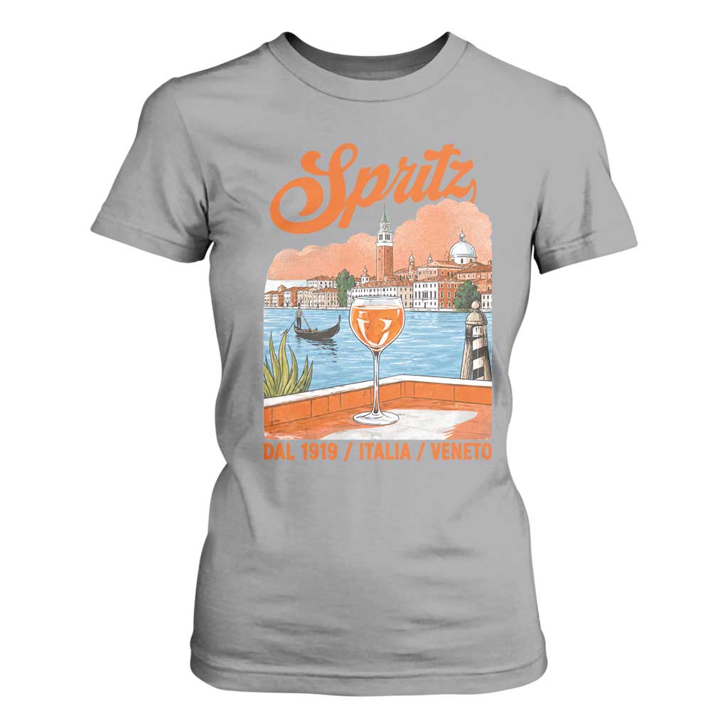 Spritz Veneto T Shirt For Women Italia Vintage Orange Wine Cocktail Dal 1919