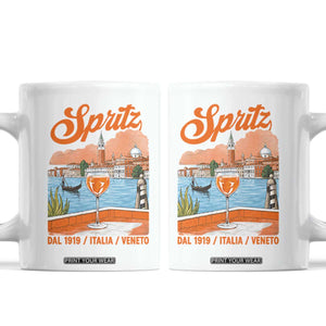 Spritz Veneto Coffee Mug Italia Vintage Orange Wine Cocktail Dal 1919