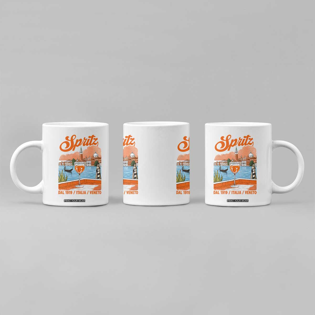 Spritz Veneto Coffee Mug Italia Vintage Orange Wine Cocktail Dal 1919