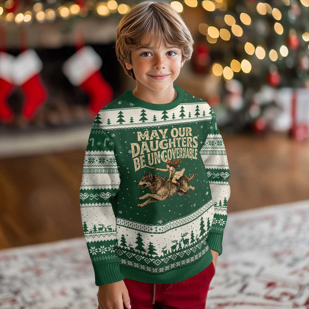 May Our Daughters Be Ungovernable Feminist Girl Ugly Christmas Sweater
