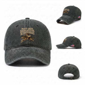May Our Daughters Be Ungovernable Feminist Girl Washed Cotton Baseball Cap