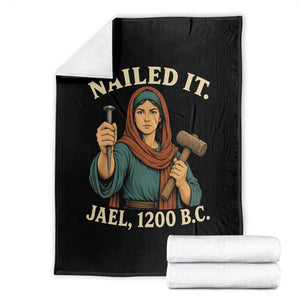 Nailed It Jael 1200 BC Throw Blanket Funny Biblical Feminist Religious