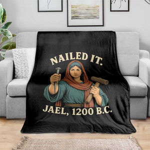 Nailed It Jael 1200 BC Throw Blanket Funny Biblical Feminist Religious