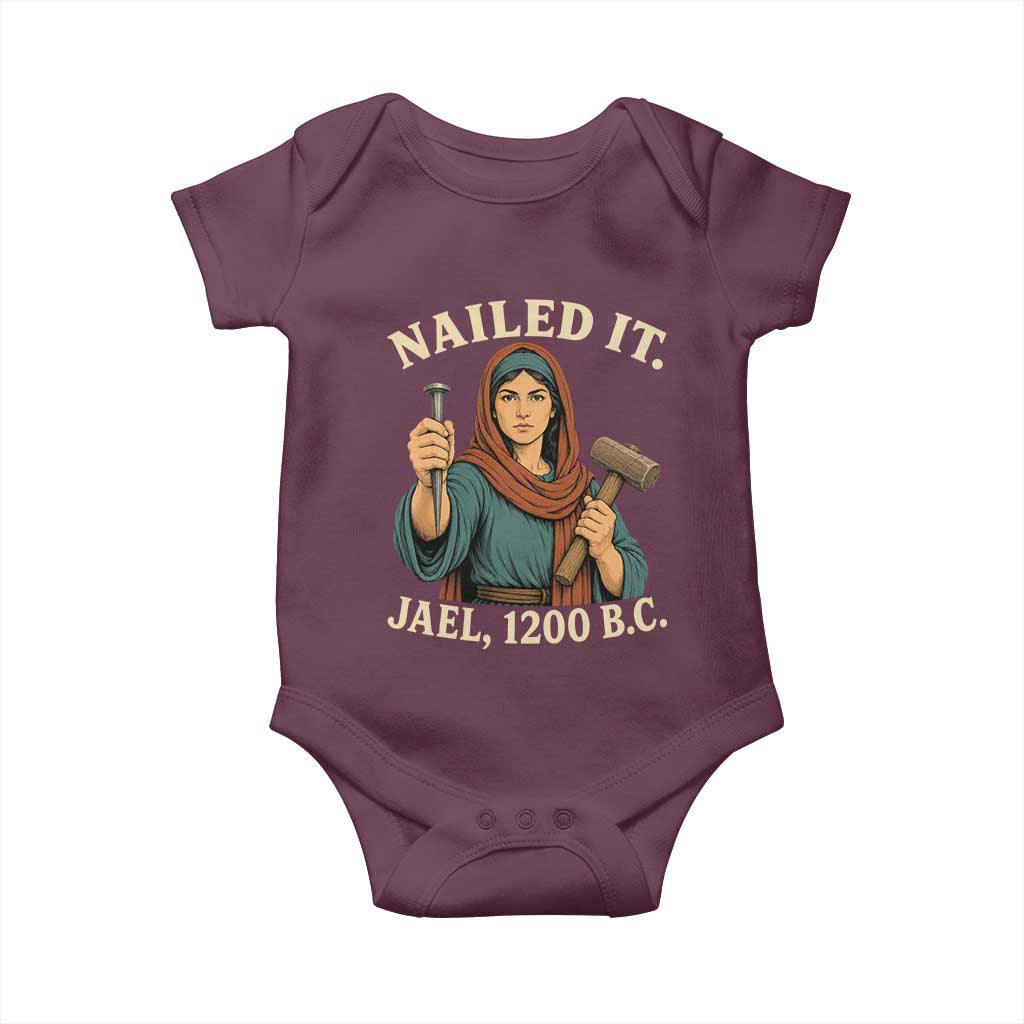 Nailed It Jael 1200 BC Baby Onesie Funny Biblical Feminist Religious