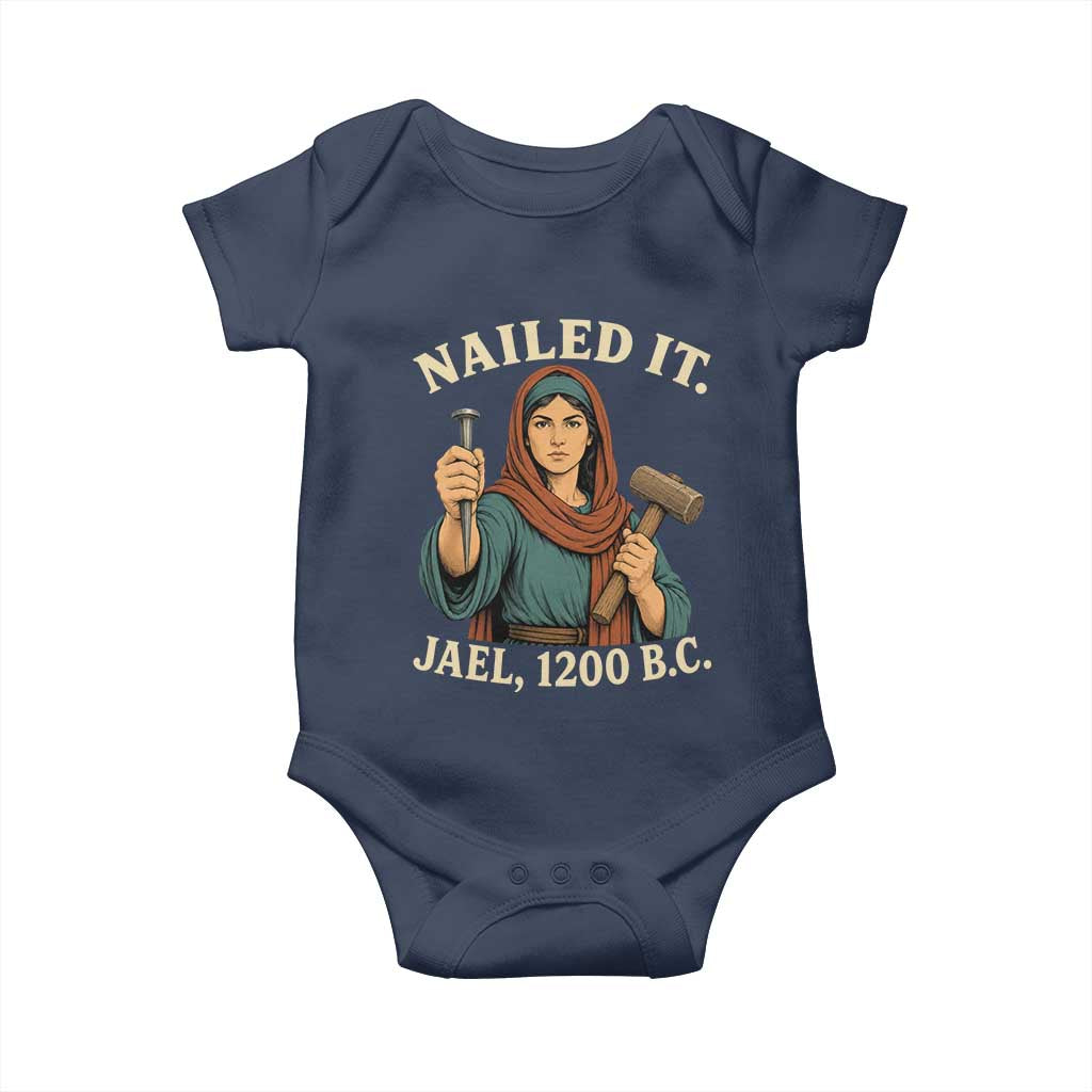 Nailed It Jael 1200 BC Baby Onesie Funny Biblical Feminist Religious