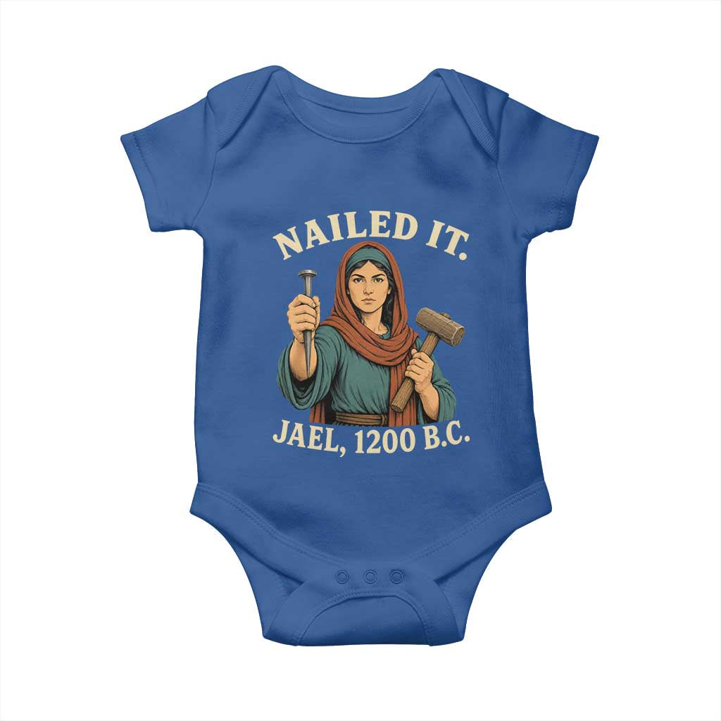 Nailed It Jael 1200 BC Baby Onesie Funny Biblical Feminist Religious