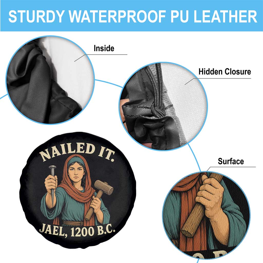 Nailed It Jael 1200 BC Spare Tire Cover Funny Biblical Feminist Religious