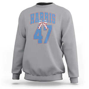 Harris 47 Sweatshirt 47th President USA America Bow Coquette Aesthetic TS11 Sport Gray Print Your Wear