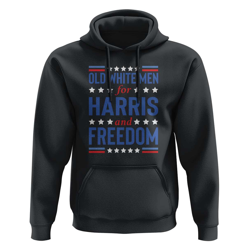 Old White Men For Harris And Freedom Hoodie American Flag Star Presidential Election 2024 TS11 Black Print Your Wear