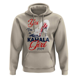 Yes I'm A Kamala Girl 2024 Hoodie High Heel Stilettos Cat Pearls American Flag TS11 Sand Print Your Wear