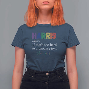 Kamala 2024 T Shirt For Women Harris If that's too hard to pronounce try Madam President TS11 Navy Print Your Wear