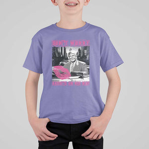 Funny Trump T Shirt For Kid Don't Worry Daddy's On His Way Pink Car TS11 Violet Print Your Wear