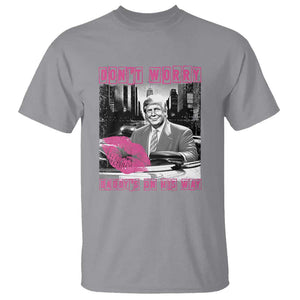Funny Trump T Shirt Don't Worry Daddy's On His Way Pink Car TS11 Sport Gray Print Your Wear