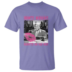 Funny Trump T Shirt Don't Worry Daddy's On His Way Pink Car TS11 Violet Print Your Wear