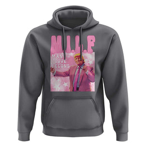 Funny Trump Supporter Hoodie MILF Man I Love Felons Pink Dancing Trump TS11 Charcoal Print Your Wear