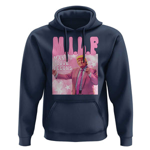 Funny Trump Supporter Hoodie MILF Man I Love Felons Pink Dancing Trump TS11 Navy Print Your Wear