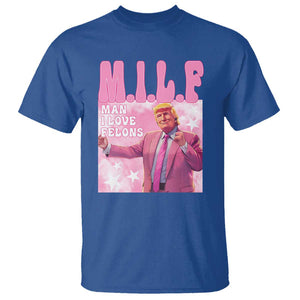 Funny Trump Supporter T Shirt MILF Man I Love Felons Pink Dancing Trump TS11 Royal Blue Print Your Wear