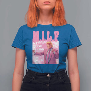 Funny Trump Supporter T Shirt For Women MILF Man I Love Felons Pink Dancing Trump TS11 Royal Blue Print Your Wear
