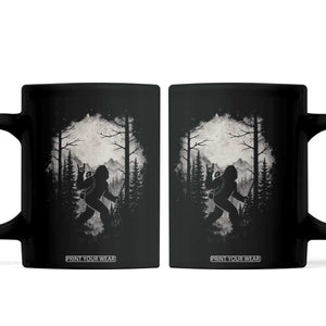 Funny Bigfoot Hiking Night Stroll Mountain Forest Coffee Mug TS11 Black Print Your Wear