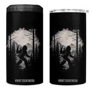 Funny Bigfoot Hiking Night Stroll Mountain Forest 4 in 1 Can Cooler Tumbler TS11 One Size: 16 oz Black Print Your Wear