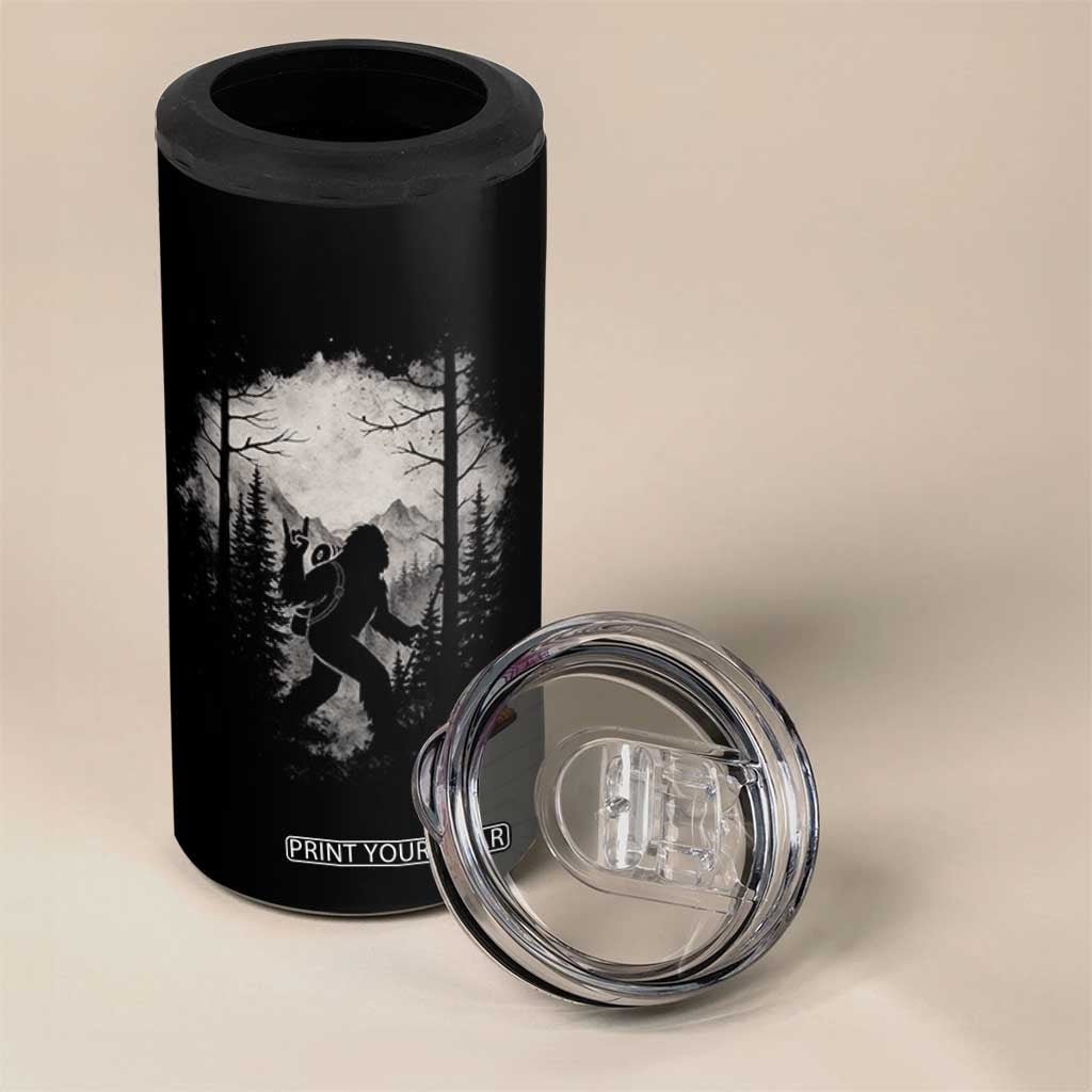 Funny Bigfoot Hiking Night Stroll Mountain Forest 4 in 1 Can Cooler Tumbler TS11 Print Your Wear