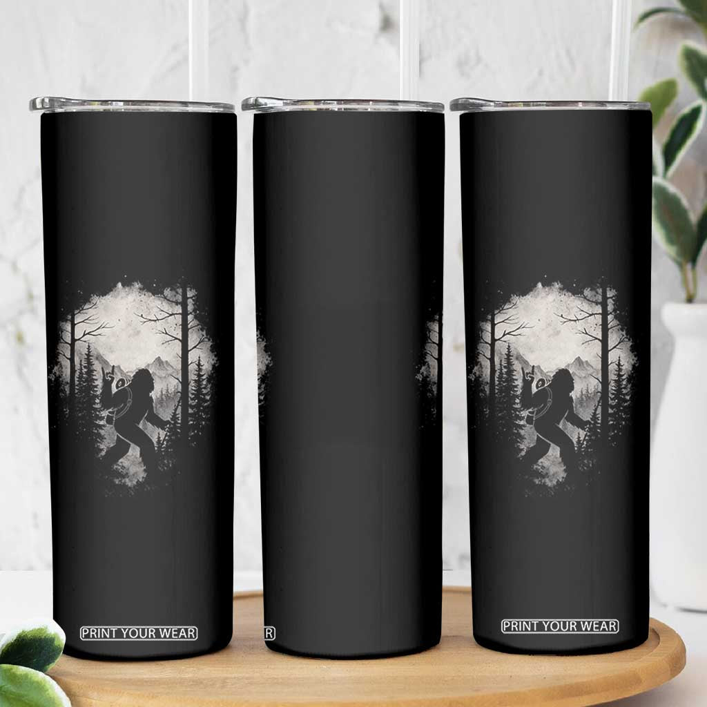 Funny Bigfoot Hiking Night Stroll Mountain Forest Skinny Tumbler TS11 Print Your Wear