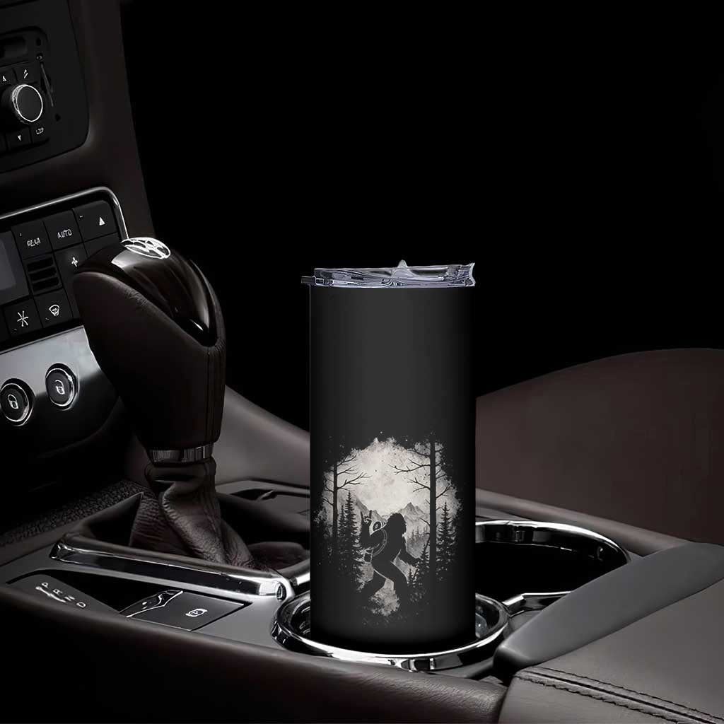 Funny Bigfoot Hiking Night Stroll Mountain Forest Skinny Tumbler TS11 Print Your Wear