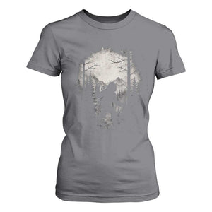 Funny Bigfoot Hiking Night Stroll Mountain Forest T Shirt For Women TS11 Charcoal Print Your Wear