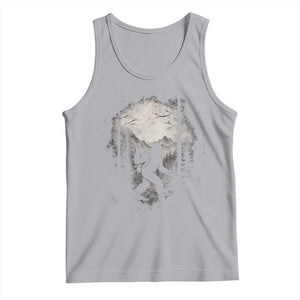 Funny Bigfoot Hiking Night Stroll Mountain Forest Tank Top TS11 Athletic Heather Print Your Wear