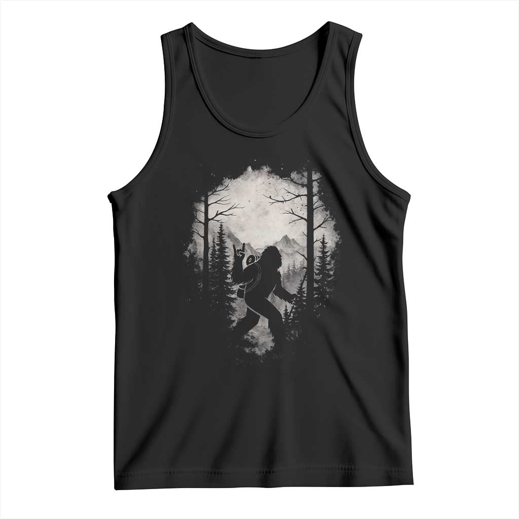 Funny Bigfoot Hiking Night Stroll Mountain Forest Tank Top TS11 Black Print Your Wear