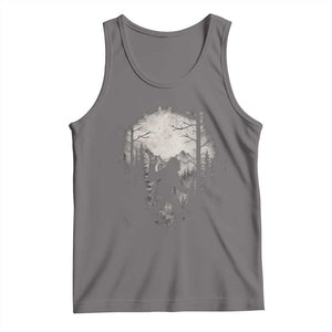 Funny Bigfoot Hiking Night Stroll Mountain Forest Tank Top TS11 Deep Heather Print Your Wear