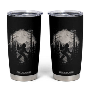 Funny Bigfoot Hiking Night Stroll Mountain Forest Tumbler Cup TS11 Black Print Your Wear