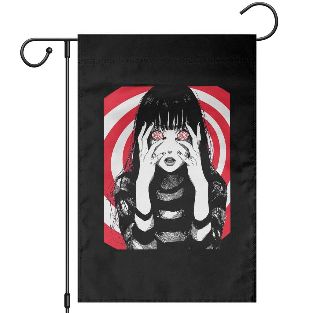 Horror Anime Manga Creepy Goth Japanese Girl Garden Flag TS11 Black Print Your Wear