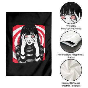 Horror Anime Manga Creepy Goth Japanese Girl Garden Flag TS11 Print Your Wear