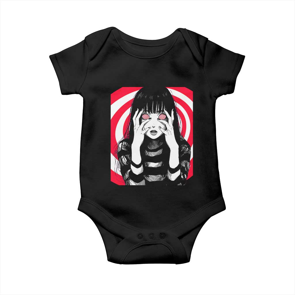Horror Anime Manga Creepy Goth Japanese Girl Baby Onesie TS11 Black Print Your Wear