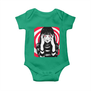 Horror Anime Manga Creepy Goth Japanese Girl Baby Onesie TS11 Irish Green Print Your Wear
