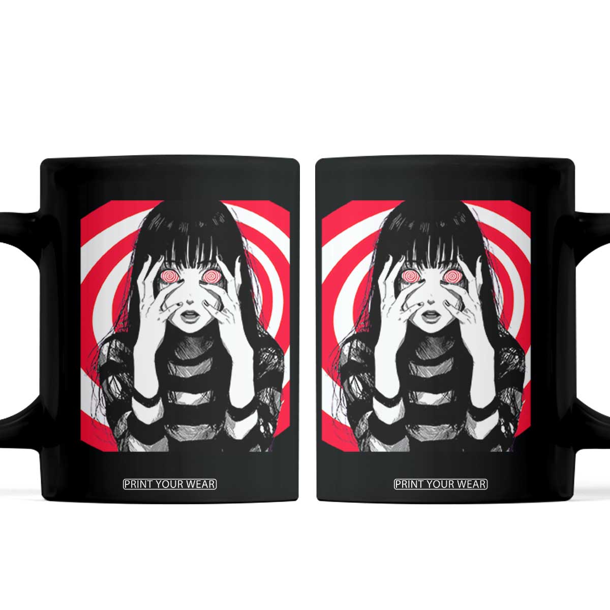 Horror Anime Manga Creepy Goth Japanese Girl Coffee Mug TS11 Black Print Your Wear