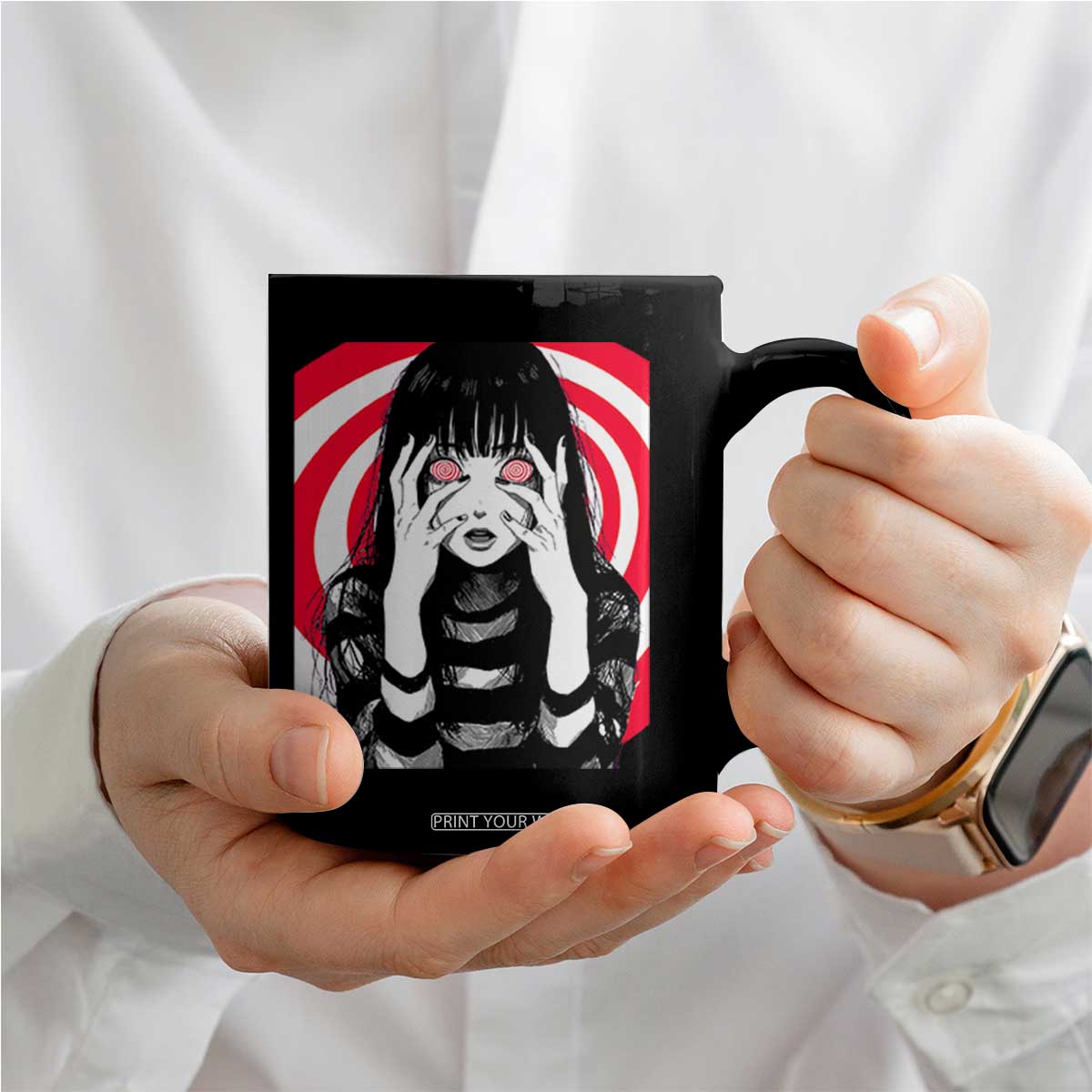 Horror Anime Manga Creepy Goth Japanese Girl Coffee Mug TS11 Print Your Wear
