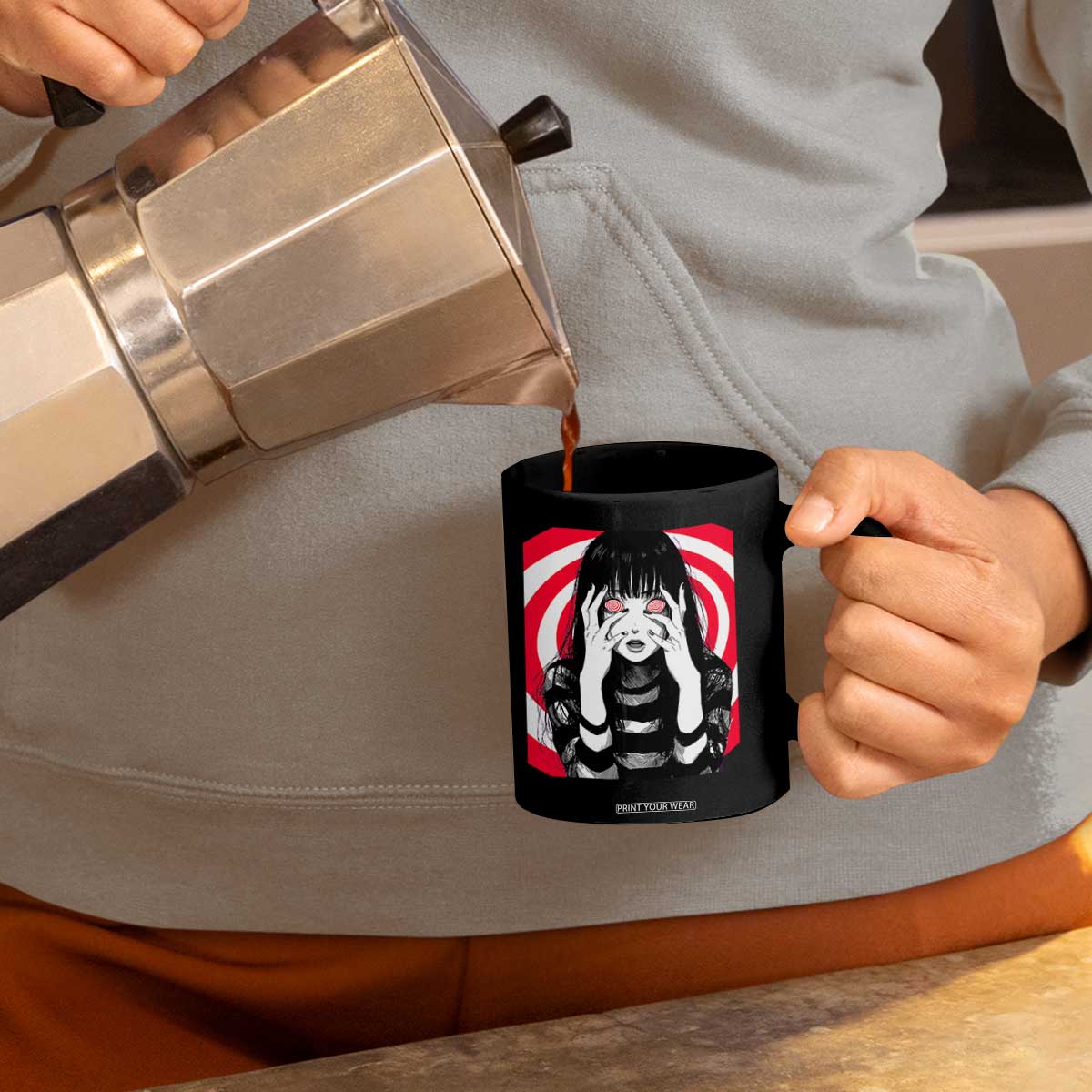 Horror Anime Manga Creepy Goth Japanese Girl Coffee Mug TS11 Print Your Wear
