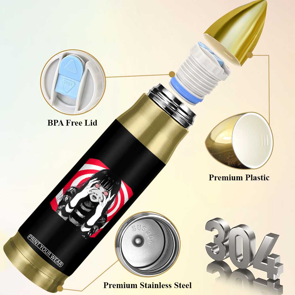 Horror Anime Manga Creepy Goth Japanese Girl Bullet Tumbler TS11 Print Your Wear
