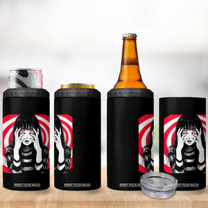 Horror Anime Manga Creepy Goth Japanese Girl 4 in 1 Can Cooler Tumbler TS11 Print Your Wear