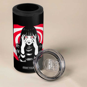 Horror Anime Manga Creepy Goth Japanese Girl 4 in 1 Can Cooler Tumbler TS11 Print Your Wear