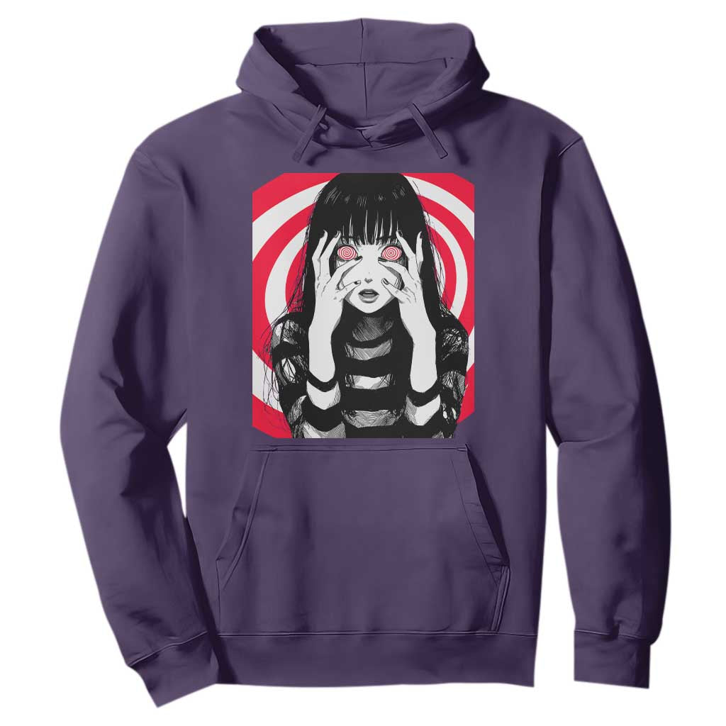 Horror Anime Manga Creepy Goth Japanese Girl Hoodie TS11 Purple Print Your Wear
