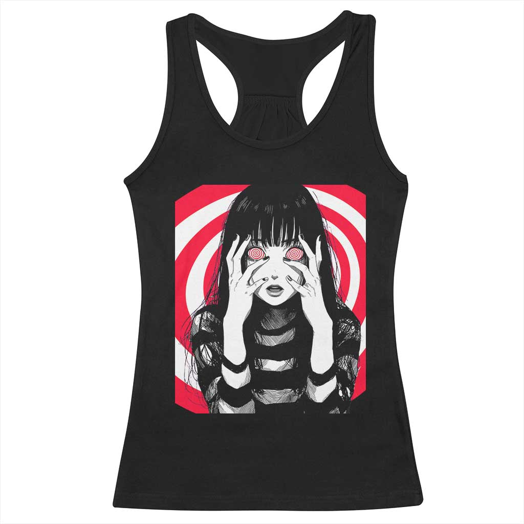 Horror Anime Manga Creepy Goth Japanese Girl Racerback Tank Top TS11 Black Print Your Wear